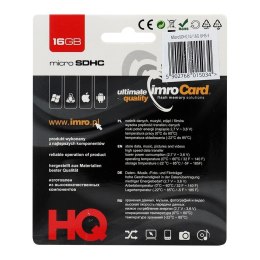 IMRO karta pamięci microSD 16GB 100MB/s class 10 UHS I