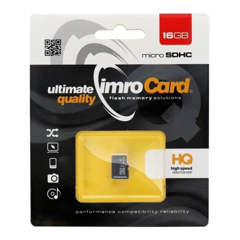 IMRO karta pamięci microSD 16GB 100MB/s class 10 UHS I