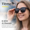 Inteligentne okulary AI z muzyką i nagrywaniem szkła przyciemniane TITMO G-200 czarne