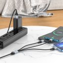 Kabel 3w1 USB A do Lightning / Micro USB / USB C Hoco 2,4A 1 m X102 czarny