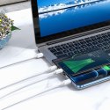 Kabel 3w1 USB A do Lightning / Micro USB / USB C Hoco 2A 1 m X74 biały