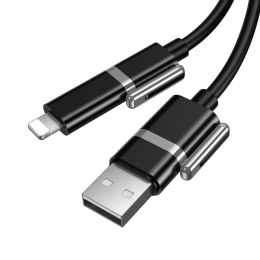 Kabel 4w1 USB A/USB C do USB C/Lightning Hoco 3A 60W 1,2 m U155 czarny