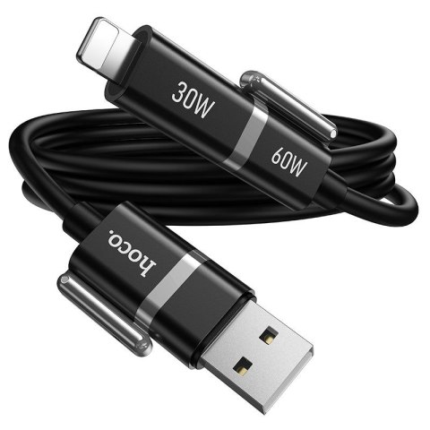Kabel 4w1 USB A/USB C do USB C/Lightning Hoco 3A 60W 1,2 m U155 czarny