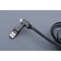 Kabel 4w1 USB-C / USB-A do USB-C / Lightning Forcell F-Energy QC PD 3A 60W 1 m C241 chrom