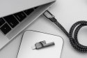 Kabel 4w1 USB-C / USB-A do USB-C / Lightning Forcell F-Energy QC PD 3A 60W 1 m C241 chrom
