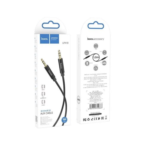 Kabel AUX Jack 3,5 mm do Jack 3,5 mm Hoco 1 m UPA19 czarny