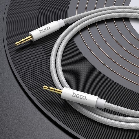 Kabel AUX Jack 3,5 mm do Jack 3,5 mm Hoco 1 m UPA19 srebrny