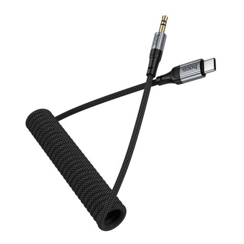 Kabel AUX Jack 3,5 mm do USB C Hoco 1,5 m UPA33B czarny