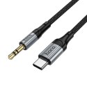 Kabel AUX Jack 3,5 mm do USB C Hoco 1,5 m UPA33B czarny