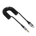 Kabel AUX Jack 3,5 mm do USB C Hoco 1,5 m UPA33B czarny