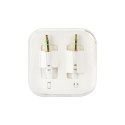 Kabel AUX Jack 3,5 mm (męski) do Jack 3,5 mm (męski) BOX 1 m biały