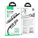 Kabel All-in-one USB C / Lightning do USB C / Zapalniczka samochodowa Hoco PD 3A 60W 1,2 m U138 1,2 m szary