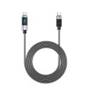 Kabel Orico LDC2C USB-C - USB-C PD 100 W z wyświetlaczem LED 480 Mb/s 2 m - 2szt. - czarny