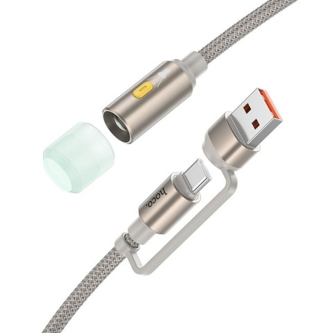 Kabel USB A / USB C do LED light Hoco 0,3 m UA38C złoty