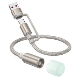 Kabel USB A / USB C do LED light Hoco 0,3 m UA38C złoty