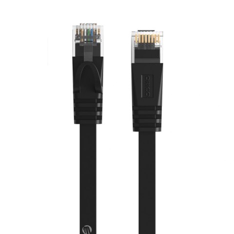 Kabel sieciowy Ethernet Orico PUG-C7B CAT7 10Gbps RJ45 internetowy LAN płaski 20 m - czarny