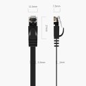 Kabel sieciowy Ethernet Orico PUG-C7B CAT7 10Gbps RJ45 internetowy LAN płaski 20 m - czarny