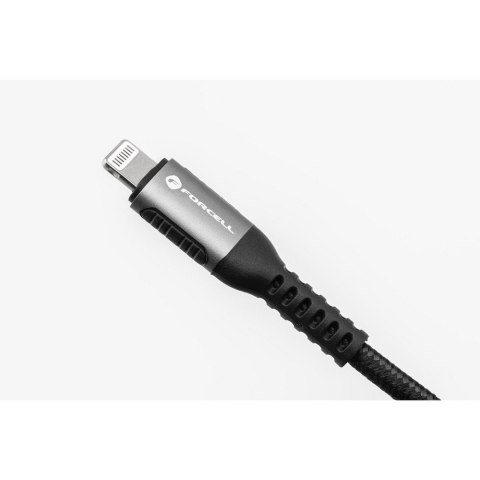 Kabel USB-A do Lightning Forcell F-Energy 2,4A 12W Cafule 0,25 m C257 czarny