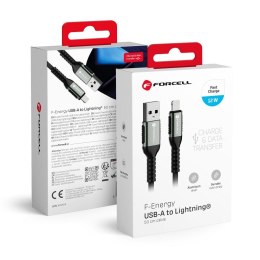 Kabel USB-A do Lightning Forcell F-Energy 2,4A 12W Cafule 0,5 m C257 czarny