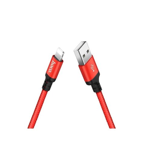 Kabel USB A do Lightning Hoco 1 m X14 czerwono czarny