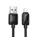 Kabel USB A do Lightning Hoco 2,4A 1,2 m z LCD U146 czarny