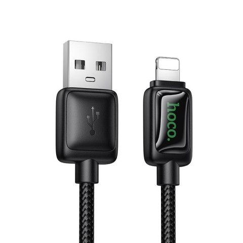 Kabel USB A do Lightning Hoco 2,4A 1,2 m z LCD U146 czarny