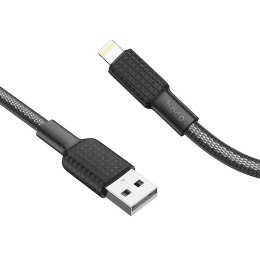 Kabel USB A do Lightning Hoco 2,4A 1 m X69 czarno biały