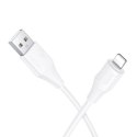 Kabel USB A do Lightning Hoco 2,4A silikonowy 1 m X124 biały