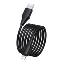 Kabel USB A do Lightning Hoco 2,4A silikonowy 1 m X124 czarny