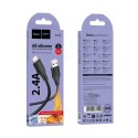 Kabel USB A do Lightning Hoco 2,4A silikonowy 1 m X124 czarny