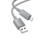 Kabel USB A do Micro USB Hoco 2,4A 1 m X107 szary