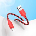 Kabel USB A do Micro USB Hoco 2,4A 1 m X116 gradient czerwony