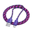 Kabel USB A do Micro USB Hoco 2,4A 1 m X116 gradient fioletowy