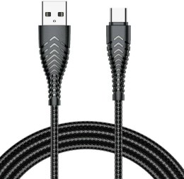 Kabel USB A do Typ C VEGER 2,4A V104 1,2 m czarny