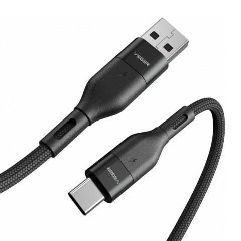 Kabel USB A do Typ C VEGER PD 5A 25W AC03 1,2 m czarny