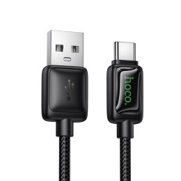 Kabel USB A do USB C Hoco 3A 1,2 m z LCD U146 czarny