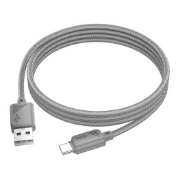 Kabel USB A do USB C Hoco 3A 1 m X113 szary
