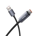 Kabel USB A do USB C Hoco 5A z wyświetlaczem 1 m X112 czarny