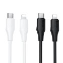 Kabel USB C do Lightning Hoco 27W silikonowy 1 m X124 biały