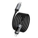 Kabel USB C do Lightning Hoco PD 27W 1,2 m z wyświetlaczem U148 czarny