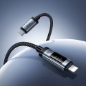 Kabel USB C do Lightning Hoco PD 27W 1,2 m z wyświetlaczem U148 czarny