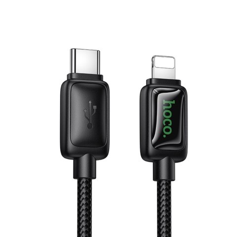 Kabel USB C do Lightning Hoco PD 30W 1,2 m z LCD U146 czarny