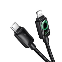 Kabel USB C do Lightning Hoco PD 30W 1,2 m z LCD U146 czarny