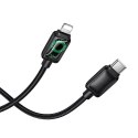 Kabel USB C do Lightning Hoco PD 30W 1,2 m z LCD U146 czarny