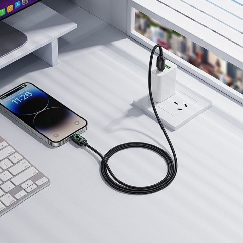 Kabel USB C do Lightning Hoco PD 30W 1,2 m z LCD U146 czarny