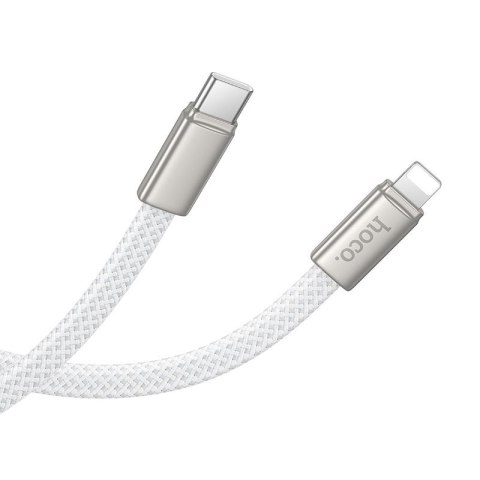 Kabel USB C do Lightning Hoco PD 30W 1 m płaski X125 biały
