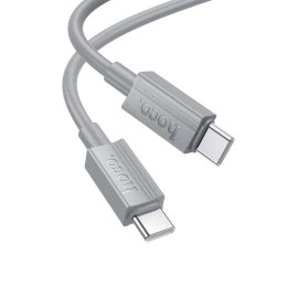 Kabel USB C do USB C Hoco 3A 60W 1 m X107 szary