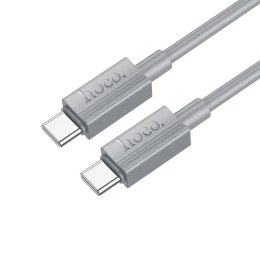 Kabel USB C do USB C Hoco 3A 60W 1 m X107 szary