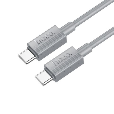 Kabel USB C do USB C Hoco 3A 60W 1 m X107 szary