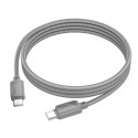 Kabel USB C do USB C Hoco 3A 60W 1 m X113 szary